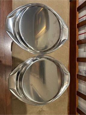 Stainless Steel Serving Trays - Silver